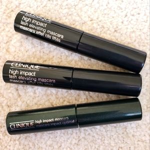 3x Clinique High Impact Mascara Travel Size Black 01